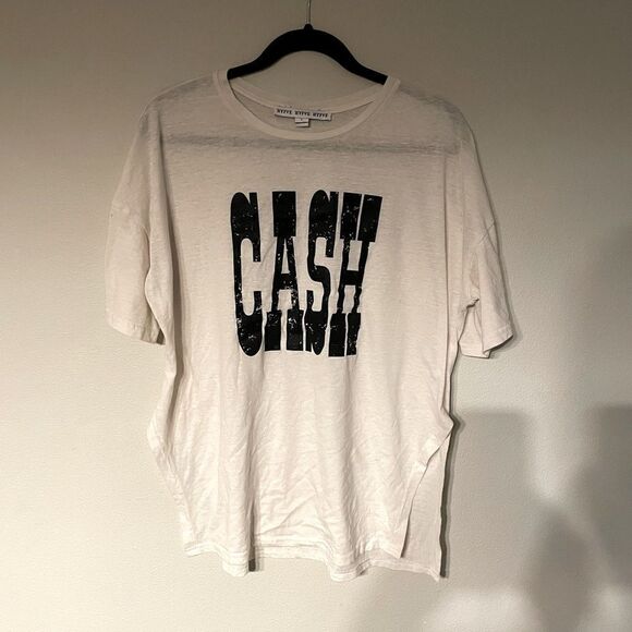 HYFVE Cream Cash High Slit Sides, Shirt. Size Large. - Picture 1 of 3